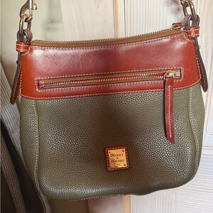 Dooney & Bourke Green and Brown Shoulder Bag